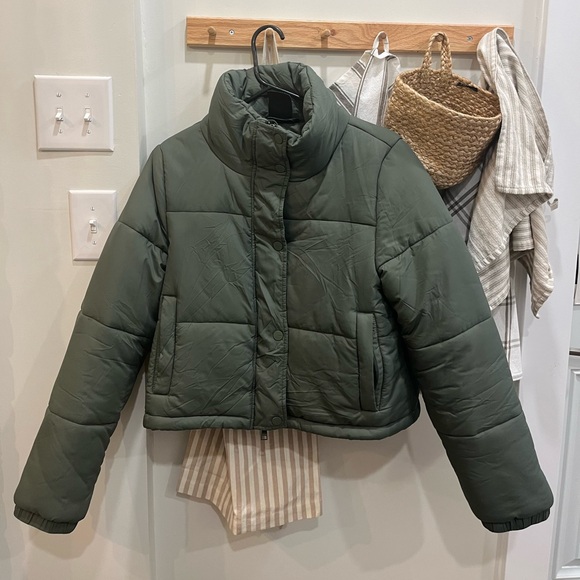 MPG Jackets & Blazers - MPG Olive Puffer Jacket